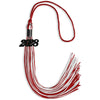 Red/White Mixed Color Graduation Tassel with Black Bling Charm by Wholesale Grad Supply