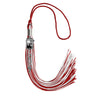 Red/White Tassel with Photo Frame Charm and Stacked Date Drop by Wholesale Grad Supply