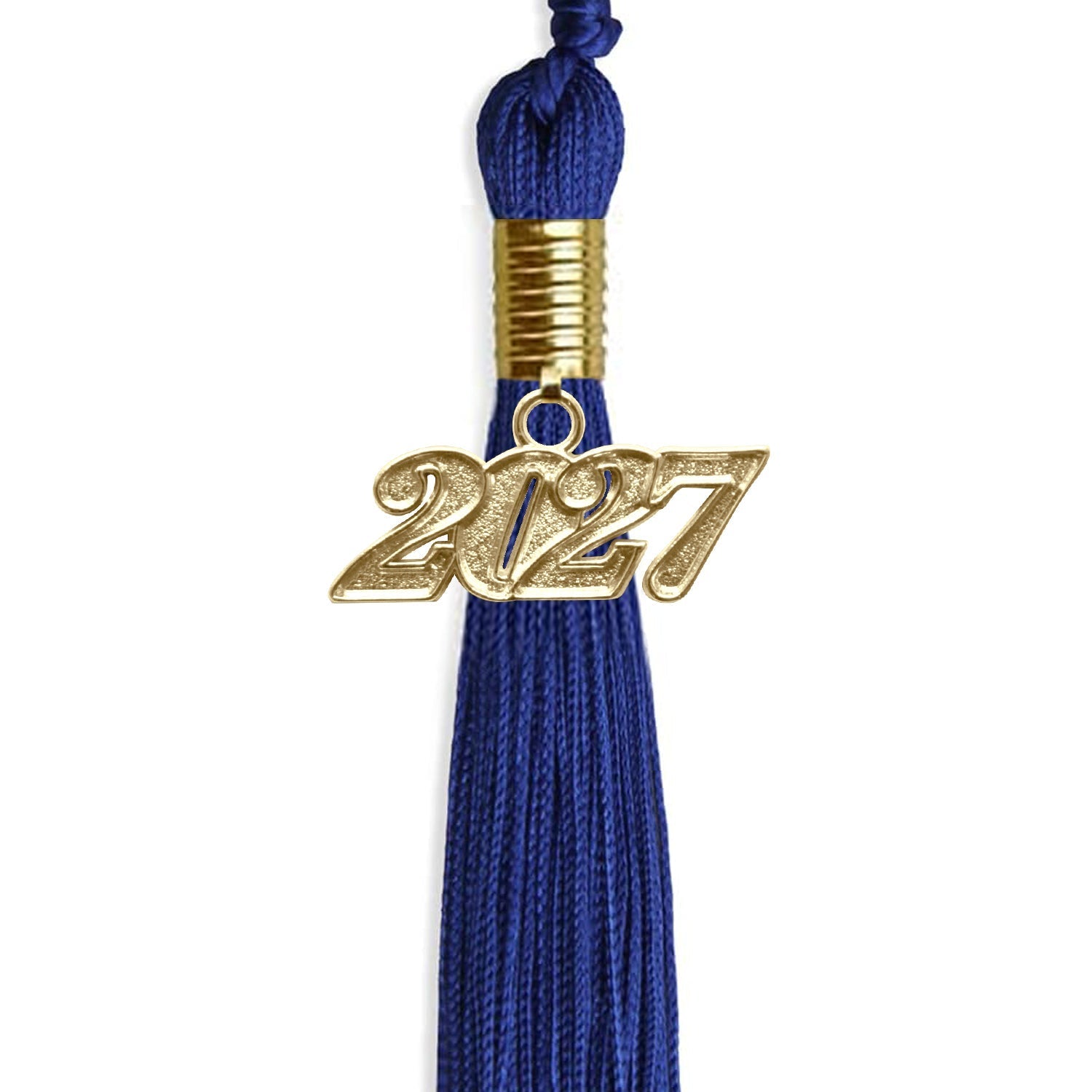 Royal Blue Graduation Tassel with Gold Bling Charm by Wholesale Grad Supply