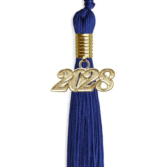 Royal Blue Graduation Tassel with Gold Bling Charm by Wholesale Grad Supply
