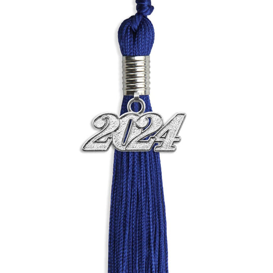 Royal Blue Graduation Tassel with Silver Bling Charm by Wholesale Grad Supply