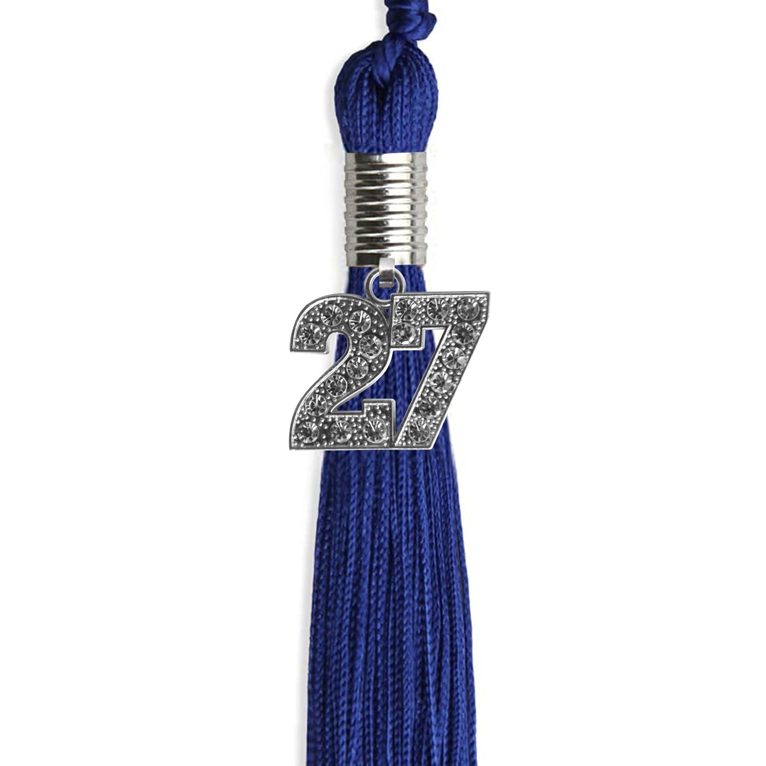Royal Blue Graduation Tassel with Silver Bling Charm by Wholesale Grad Supply