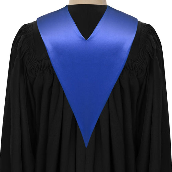 Royal Blue Graduation V-Stole by Wholesale Grad Supply