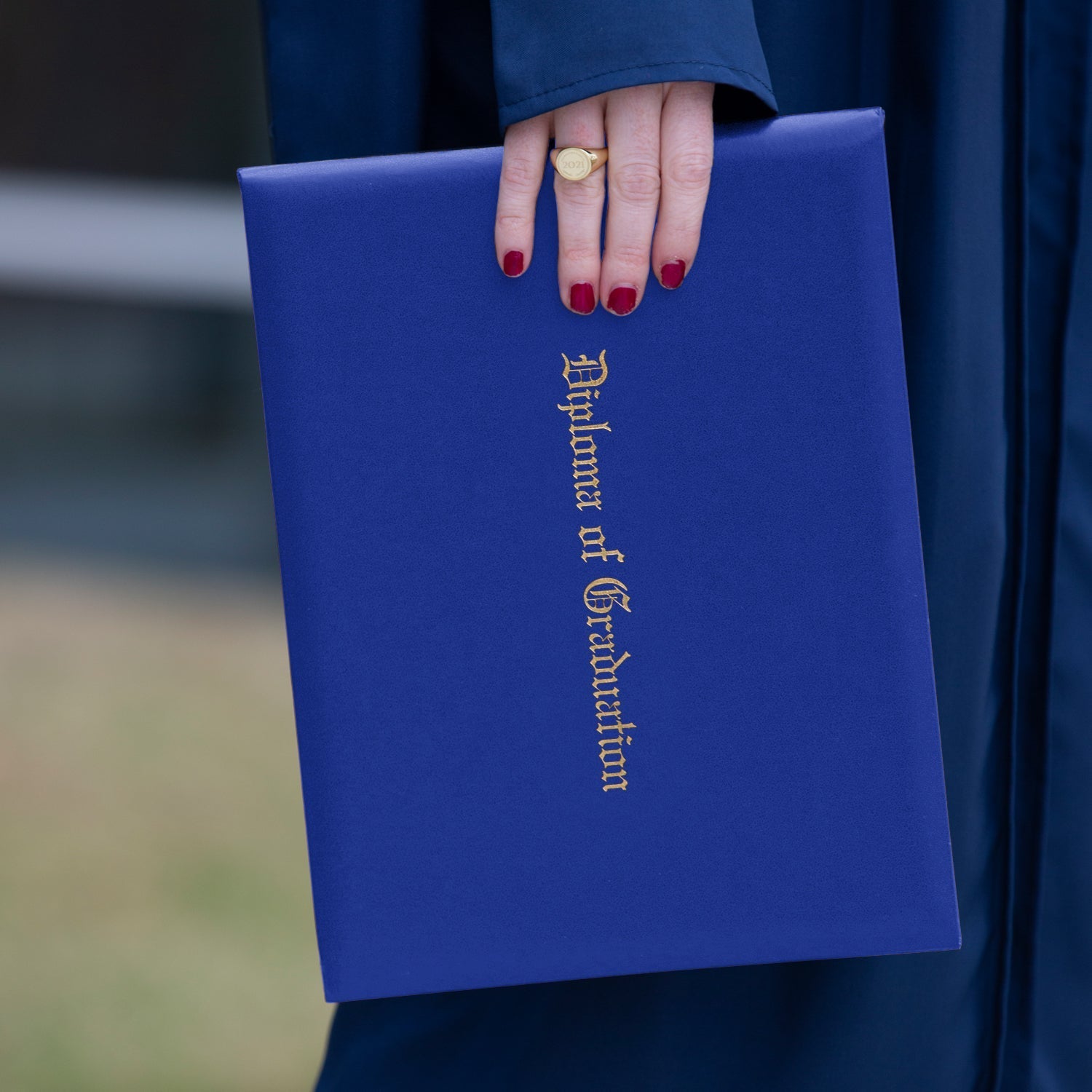 Royal Blue Impinted Diploma Cover for 8.5" x 11" diploma by Wholesale Grad Supply