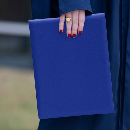 Royal Blue Plain Diploma Cover for 8.5" x 11" diploma by Wholesale Grad Supply