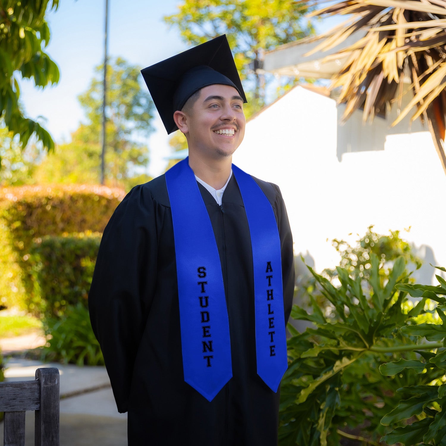 Royal Blue Student Athlete Graduate Stole/Sash with Classic Tips by Wholesale Grad Supply