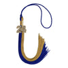 Royal Blue/Antique Gold Graduation Tassel with Gold Bling Charm by Wholesale Grad Supply