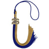 Royal Blue/Antique Gold Graduation Tassel with Gold Bling Charm by Wholesale Grad Supply