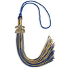 Royal Blue/Antique Gold Mixed Color Graduation Tassel with Gold Bling Charm by Wholesale Grad Supply