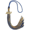 Royal Blue/Antique Gold Mixed Color Graduation Tassel with Gold Bling Charm by Wholesale Grad Supply