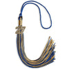 Royal Blue/Antique Gold Mixed Color Graduation Tassel with Gold Bling Charm by Wholesale Grad Supply