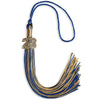 Royal Blue/Antique Gold Mixed Color Graduation Tassel with Gold Bling Charm by Wholesale Grad Supply
