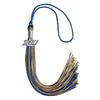 Royal Blue/Antique Gold Mixed Color Graduation Tassel with Silver Bling Charm by Wholesale Grad Supply
