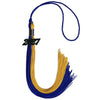 Royal Blue/Bright Gold Graduation Tassel with Black Bling Charm by Wholesale Grad Supply
