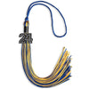 Royal Blue/Gold Mixed Color Graduation Tassel with Black Bling Charm by Wholesale Grad Supply