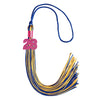 Royal Blue/Gold Mixed Color Graduation Tassel with Pink Bling Charm by Wholesale Grad Supply