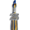 Royal Blue/Gold Mixed Color Graduation Tassel with Silver Bling Charm by Wholesale Grad Supply
