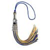 Royal Blue/Gold Tassel with Photo Frame Charm and Bling Charm by Wholesale Grad Supply