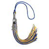 Royal Blue/Gold Tassel with Photo Frame Charm and Bling Charm by Wholesale Grad Supply