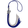 Royal Blue/Grey Graduation Tassel with Silver Bling Charm by Wholesale Grad Supply