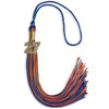 Royal Blue/Orange Mixed Color Graduation Tassel with Gold Bling Charm by Wholesale Grad Supply