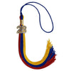 Royal Blue/Red/Gold Graduation Tassel with Gold Bling Charm by Wholesale Grad Supply
