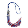 Royal Blue/Red/White Tassel with Photo Frame Charm and Year Date Drop by Wholesale Grad Supply