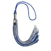 Royal Blue/Silver Tassel with Photo Frame Charm and Stacked Date Drop by Wholesale Grad Supply