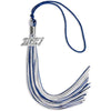 Royal Blue/Silver/White Mixed Color Graduation Tassel with Silver Bling Charm by Wholesale Grad Supply