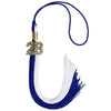Royal Blue/White Graduation Tassel with Gold Bling Charm by Wholesale Grad Supply
