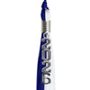 Royal Blue/White Graduation Tassel with Silver Stacked Date Drop by Wholesale Grad Supply