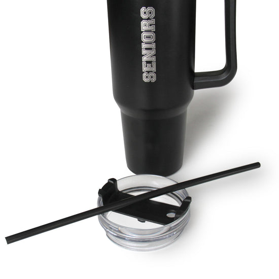 Seniors Engraved Stainless Steel 40oz Tumbler with Straw & Lid by Wholesale Grad Supply