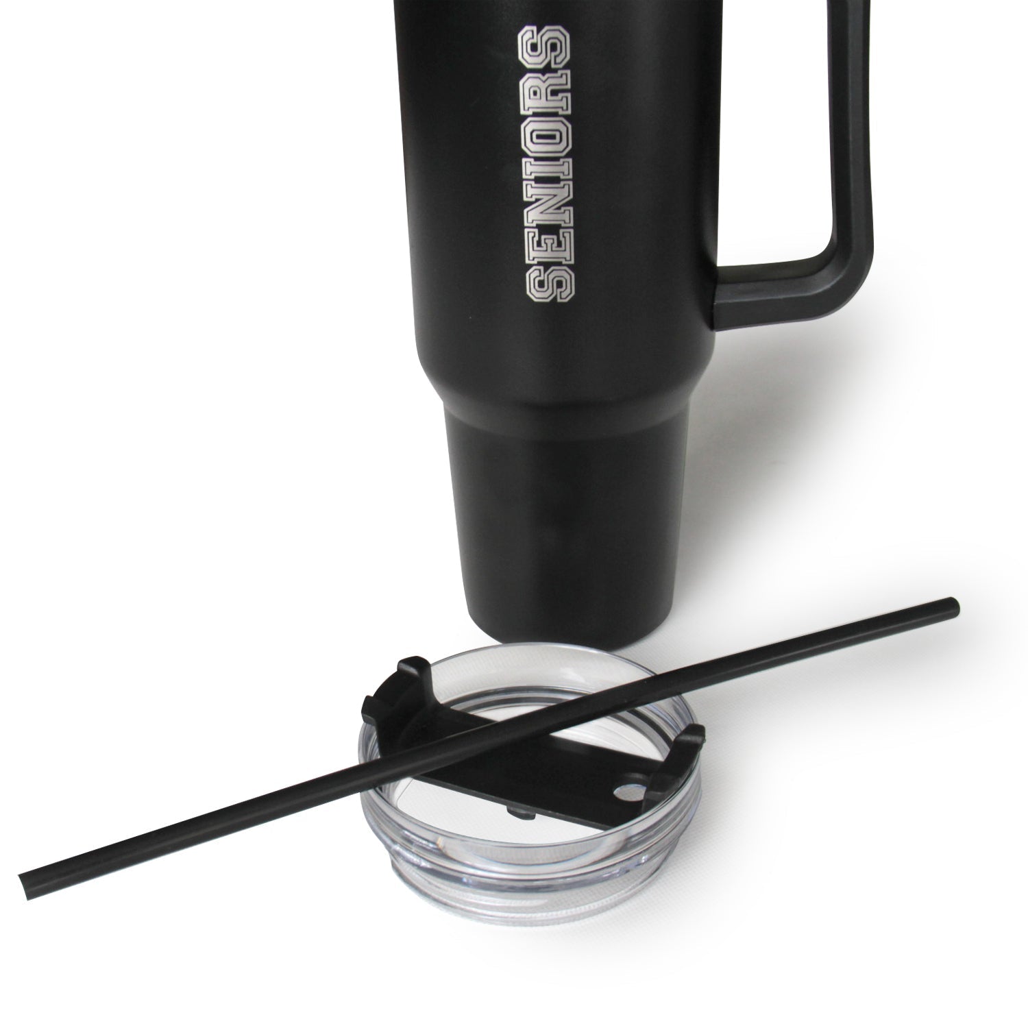 Seniors Engraved Stainless Steel 40oz Tumbler with Straw & Lid by Wholesale Grad Supply