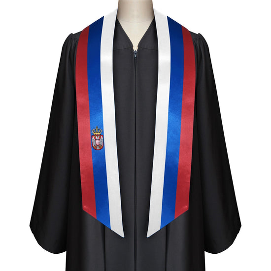 Serbia International Graduation Stole/Sash Study Abroad Graduate by Wholesale Grad Supply