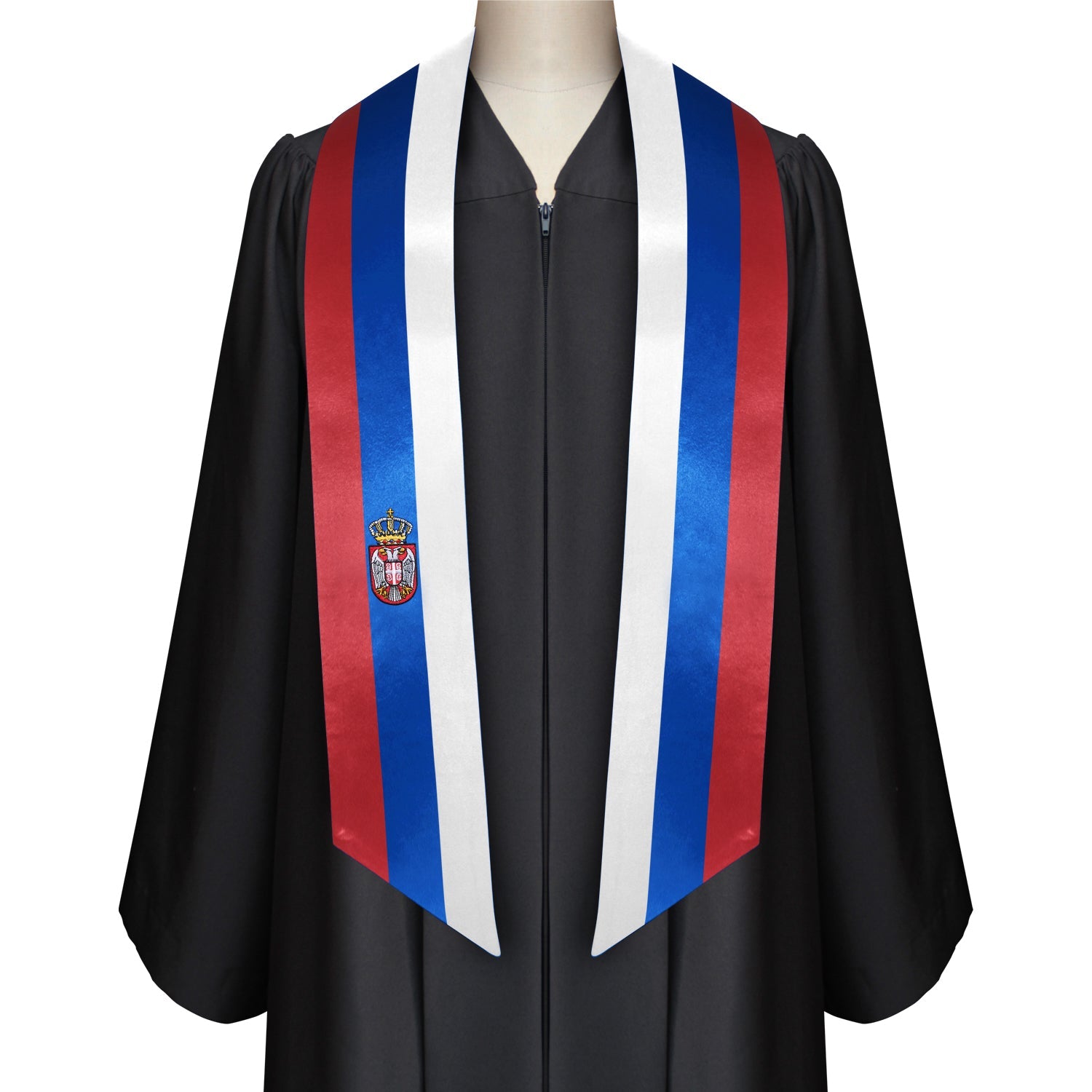 Serbia International Graduation Stole/Sash Study Abroad Graduate by Wholesale Grad Supply