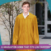 Shiny Antique Gold Graduation Gown by Wholesale Grad Supply