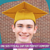 Shiny Antique Gold Graduation Gown & Cap by Wholesale Grad Supply