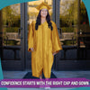 Shiny Antique Gold Graduation Gown & Cap by Wholesale Grad Supply