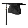 Shiny Black Graduation Cap & Tassel by Wholesale Grad Supply