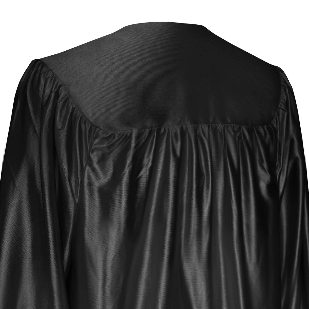 Shiny Black Graduation Gown by Wholesale Grad Supply