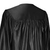 Shiny Black Graduation Gown & Cap by Wholesale Grad Supply