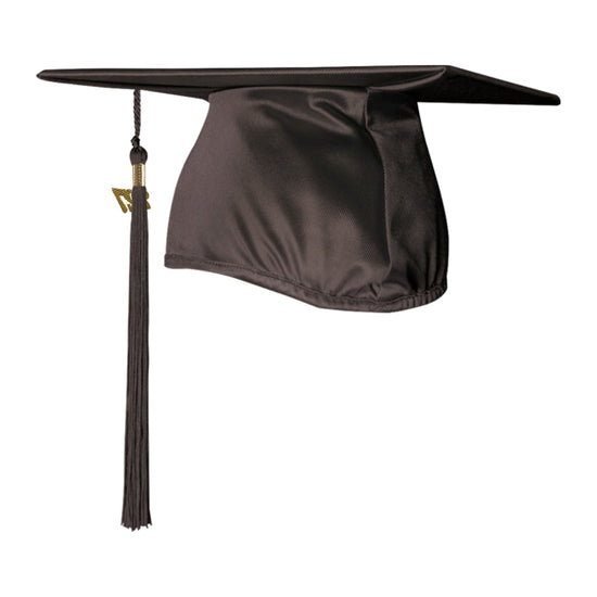 Shiny Brown Graduation Cap & Tassel by Wholesale Grad Supply