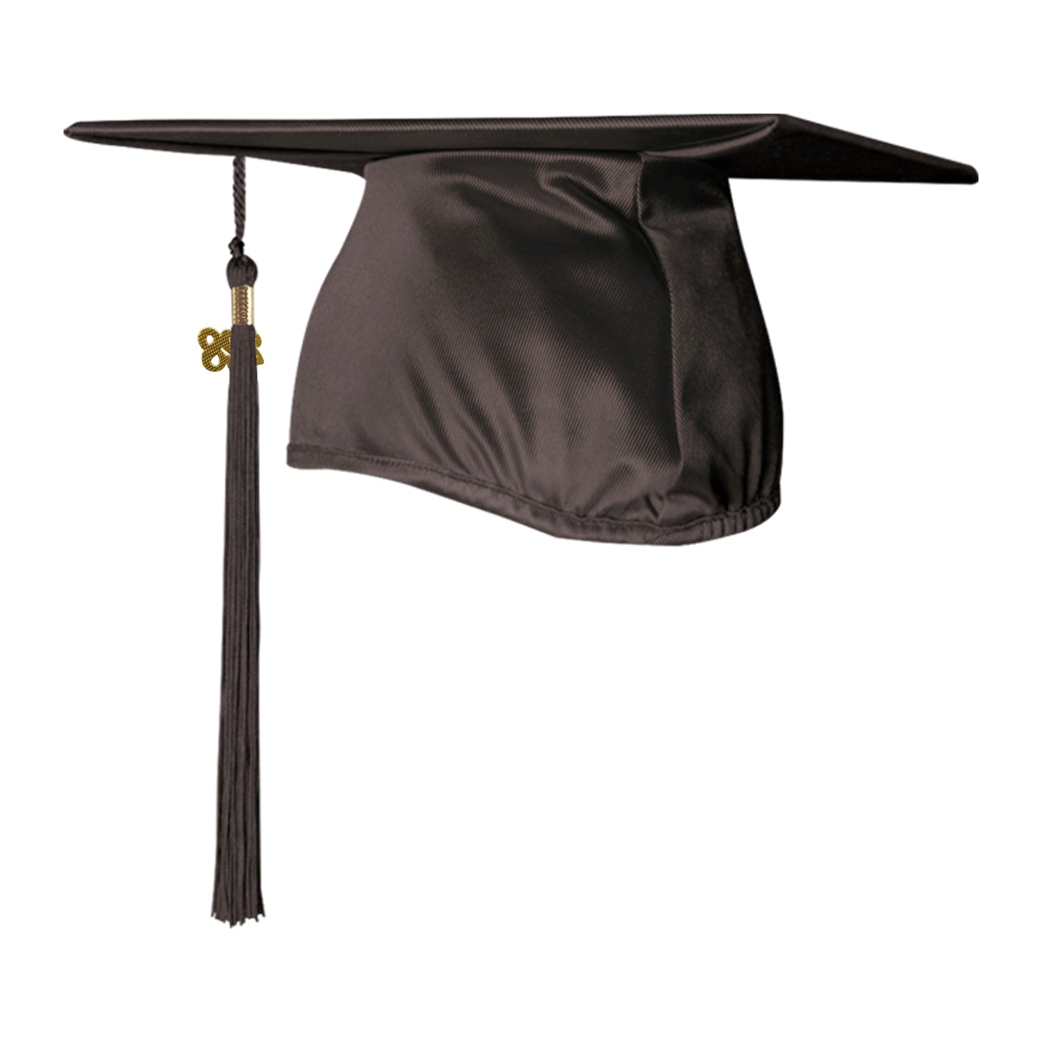 Shiny Brown Graduation Cap & Tassel by Wholesale Grad Supply