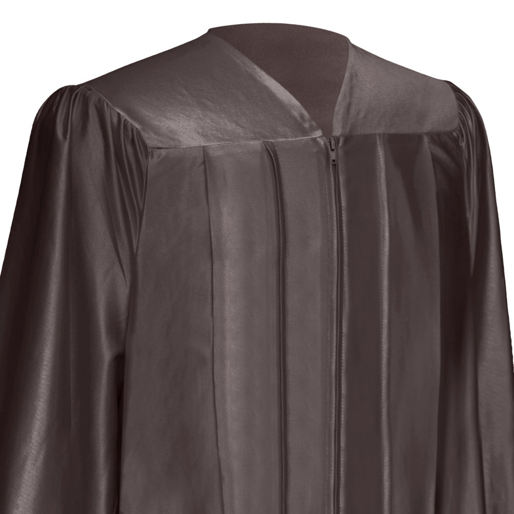 Shiny Brown Graduation Gown by Wholesale Grad Supply