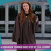 Shiny Brown Graduation Gown by Wholesale Grad Supply