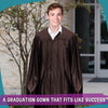 Shiny Brown Graduation Gown by Wholesale Grad Supply