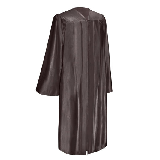 Shiny Brown Graduation Gown & Cap by Wholesale Grad Supply