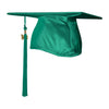 Shiny Emerald Green Graduation Cap & Tassel by Wholesale Grad Supply