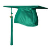 Shiny Emerald Green Graduation Cap & Tassel by Wholesale Grad Supply