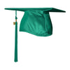 Shiny Emerald Green Graduation Cap & Tassel by Wholesale Grad Supply
